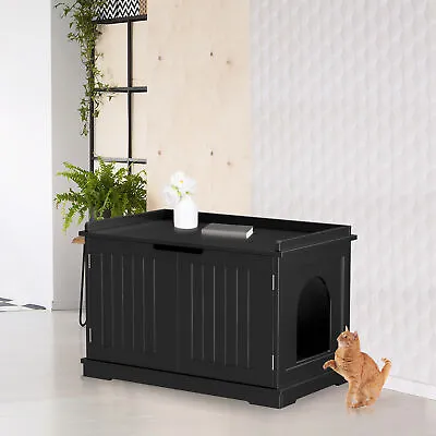 Modern Cat Washroom Litter Storage Bench Pet Crate House Suit For Most Cats • $51.59