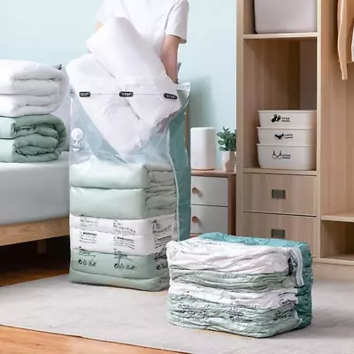 $16.32 • Buy Vaccum Bags | Bulky Winter Clothes Bed Sheet Storage| Pump Free Bag