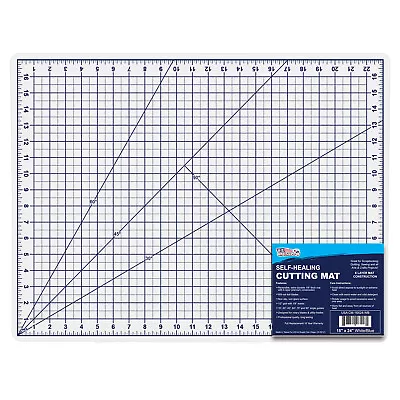 18  X 24  WHITE/BLUE Self Healing 6-Ply Double Sided Durable Cutting Mat • $26.99