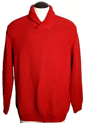 Chaps Men's XL Red Cowl Neck Sweater Pullover Knit High Neck Collared • $14.96