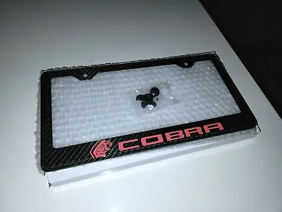 $45 • Buy SVT Cobra  V3 100% Carbon Fiber License Plate Frame Premium (Reflective Red) 