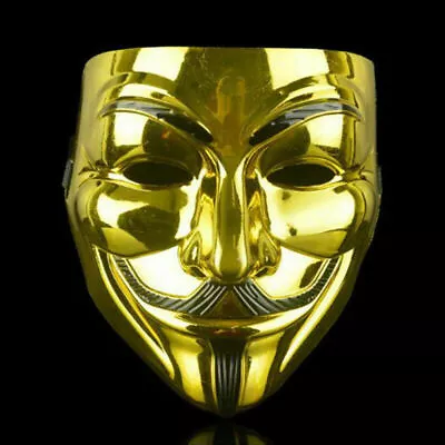 Anonymous Hacker V-Vendetta Game Master Face Mask Cosplay Props Fancy Costume • £8.29