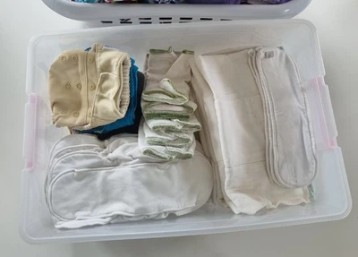 $78 • Buy 42x Items - Grovia Cloth Nappy Destash! Soaker, Prefolds, MCN Nappies Reusable