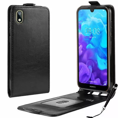 Black Leather Flip Case Cover For Huawei Y5 2019 + Stylus • $9.99