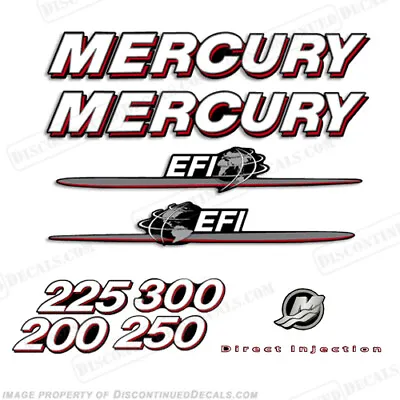 Fits Mercury 200hp-300hp EFI Decal Kit 2007 - 2012 300hp • $104.95