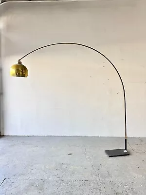 70’s / 80’s Mid Century Modern  To Postmodern Brass Arc Floor Lamp • $1250