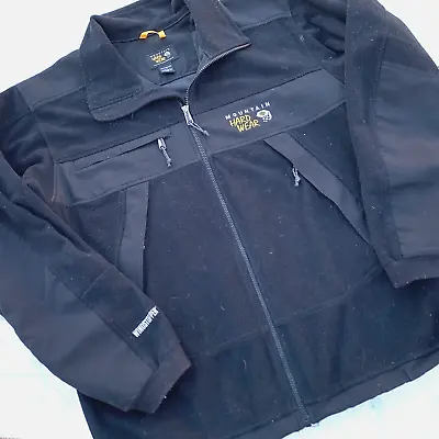 Mountain Hardwear Jacket Large Black Fleece Gore Windstopper Hiking Ski Zip • $64.99