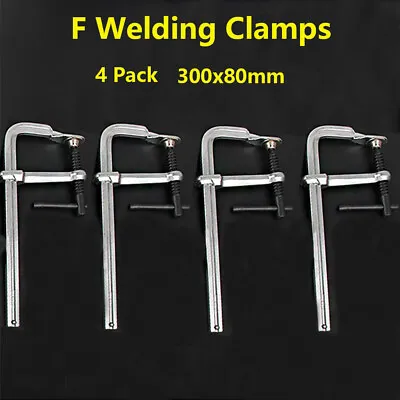 4 Pack F Welding Clamp 300×80mm Heavy Duty Industrial Quality Forged Steel Clips • $85.98