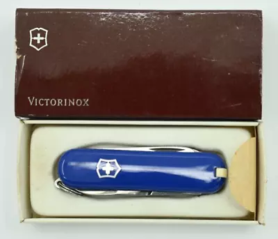 NEW In Box Victorinox Swiss Army Knife SIGNATURE BLUE Flagship Logo • $24.99