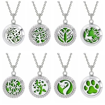 $4.49 • Buy Oil Diffuser Necklace Fragrance Locket Aroma Charms Aromatherapy Pendant
