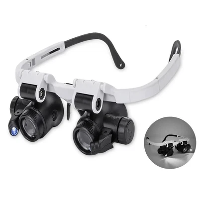 £7.58 • Buy Jewelers Head Headband Magnifier LED Illuminated Visor Glasses Magnifying I0L2