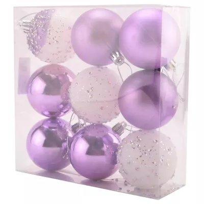 9 PCS Christmas Ball Ornaments Xmas Tree Decorations Hanging Balls For Home1204 • $23.99