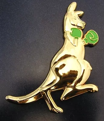 BOXING KANGAROO CAR BADGE Australia GOLD PLATED Metal Emblem Fits FORD 1pcs • $53.99