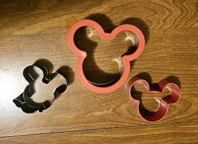 Disney Mickey Mouse Cookie Cutter Set 1 Large 2 Small 3 Count • $7.50