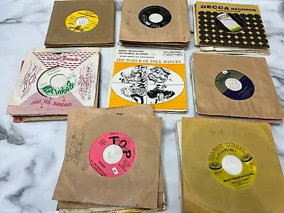 Records 45 RPM Lot Of 57 Records POLKA Country Square Dance & Dance Instructions • $24.99