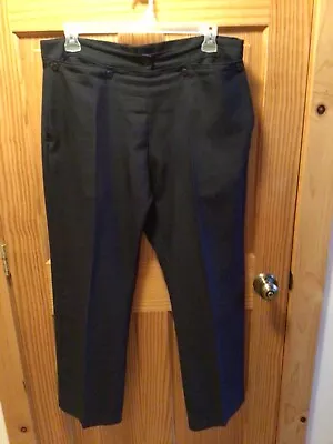 Amish Mennonite Hand Made Dark Gray 6-Btn Broadfall Pants W38 EUC Plain Clothing • $14.99