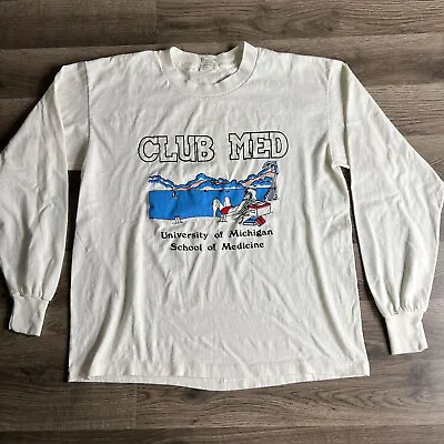 VTG Club Med T Shirt Mens Large University Of Michgan School Of Medicine 1985 • $27.95