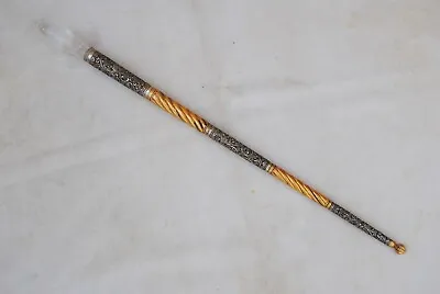 $1798.80 • Buy Old Vintage Crystal Mace Gold-Silver Gilt Engraved Indo Persian Ottoman Antique