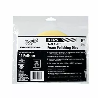 MEGUIAR'S DFP5 Soft Buff 5  DA (Dual Action) Foam Polishing Disc 1 Pack • $27.54