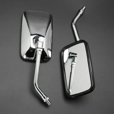 Motorcycle Chrome Rectangle Rearview Mirrors For Suzuki GS1000S GS1100LT GS250T • $22.80