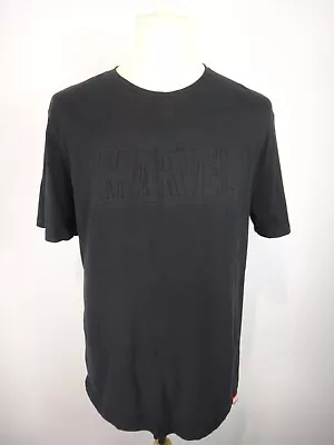 Marvel T Shirt Mens Large Black Movie Cartoon Super Hero 3D Spellout • £8.99