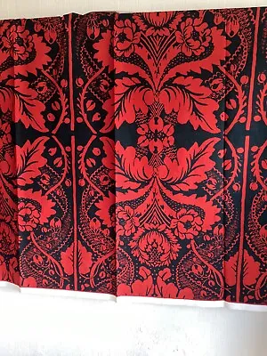 Marimekko FANDANGO 1963 Retro Fabric Finland Red Black Sixties Vintage • $80.90