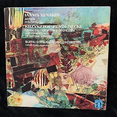 $7 • Buy XENAKIS & PENDERECKI - Paul Zukofsky Violin - Lukas Foss - NONESUCH ST LP