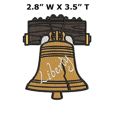 LIBERTY BELL Philadelphia Embroidered Patch Iron-on Applique Travel Souvenir • $4.97