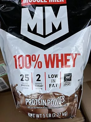 MUSCLE MILK 100% Whey 25g Protein Powder CHOCOLATE 5 Lb.  66 Serv. Exp 2025 • $24.99