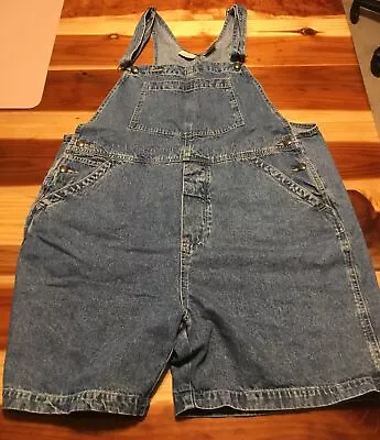 $22 • Buy St Johns Bay Suspender Shorts 18 Gently Used Denim Adjustable Straps