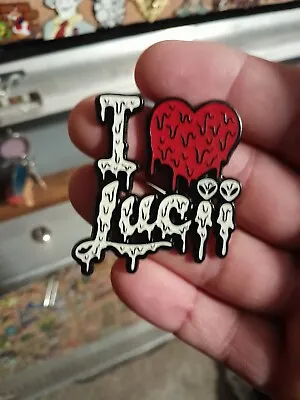 Lsd I Love Luci Melty Drippy Art Hippie Heart Enamel Lapel Hat Pin  • $14.45