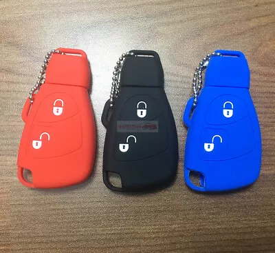 Fit Mercedes Benz C E S 2 Button Remote Smart Key Fob Silicone Skin Case Cover  • $4.96