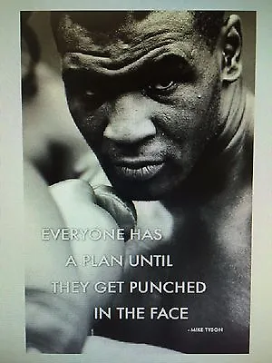 MIKE TYSON QUOTE 24x36 Poster BOXING ATHLETE GREATEST ICON LEGEND HEAVYWEIGHT!!! • $17.99