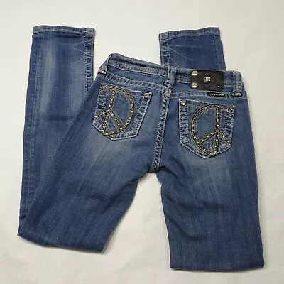 Miss Me Juniors Girls Size 14 Style JK600752 Embellished Skinny Blue Jeans • $26