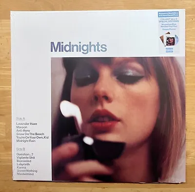 *SIGNED* Taylor Swift - Midnights - Moonstone Blue Vinyl LP - NEW SEALED • $899.99