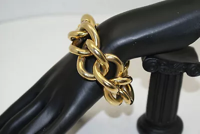 Michael Kors Bold Chunky Gold Tone Chain Link 8  Bracelet Toggle Closure • $39.99