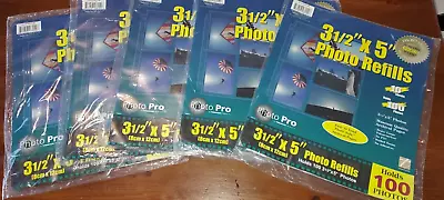 New Package For  3 1/2 X 5  Photo Refill Pages Holds 100 Photos 3 Ring  10 Pages • $4