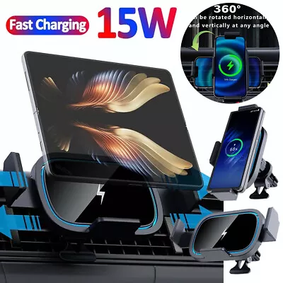 Car Wireless Fast Charger Holder For Samsung Galaxy Z Fold 2/3/4/5 IPhone 15 14 • $34.79