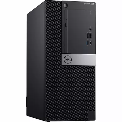 Dell Optiplex 7060 I7-8700 3.2ghz 16GB DVDRW NO SSD Tower Computer • $174.99