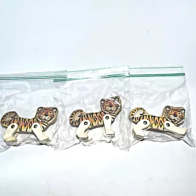 3x Piece Lot Vintage 1960s Fisher Price Wooden Tiger Circus Junior Wood Toy 4  • $20.93