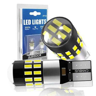 T10 Canbus LED License Plate Light Bulbs 6000K Super Bright White 168 2825 194 • $14.99