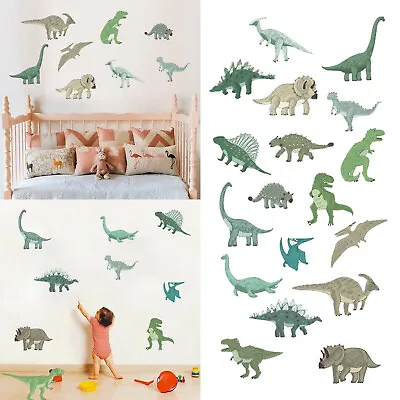 £7.99 • Buy Dinosaur Wall Decal Stickers Baby Nursery Children Bedroom Kids Playroom Gift UK