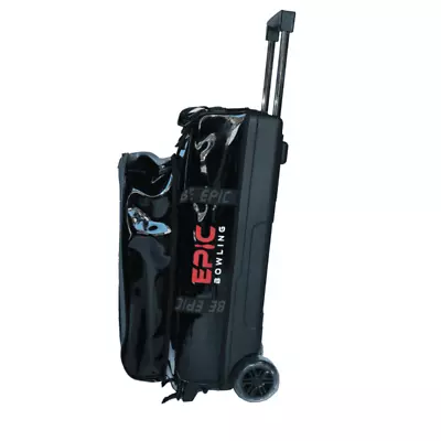 Epic 3 Ball Flash Triple Tote Deluxe Black With Pouch Bowling Bag • $149.95