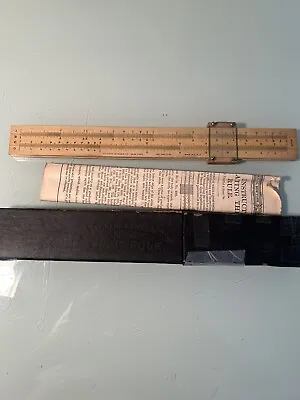Vintage Keuffel & Esser No. 4058 Student's Slide Rule With Box & Instructions • $10