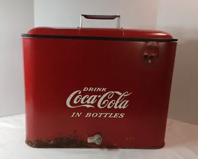 Coca Cola Airline Cooler Vintage 1940s-1950s Progress Refrigerator Louisville KY • $193.03