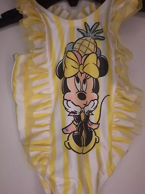 Disney Store Girls 3-6 Month Minnie Mouse Pineapple Ruffle Bathing Suit • $16