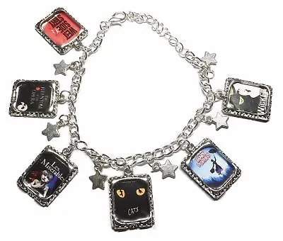 Broadway's Classic Musicals Themed Silvertone Charm BRACELET  • $8.99