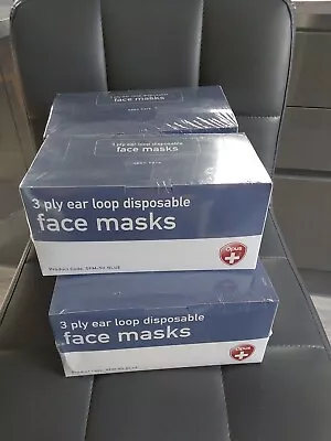 4 New Boxes  Of Opus 3 Ply Disposable Face Masks • £3