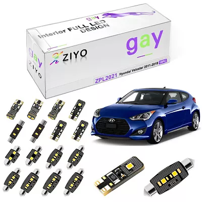 10pcs Deluxe Bright White Interior LED Light Kit For Hyundai Veloster 2011-2018 • $16.38