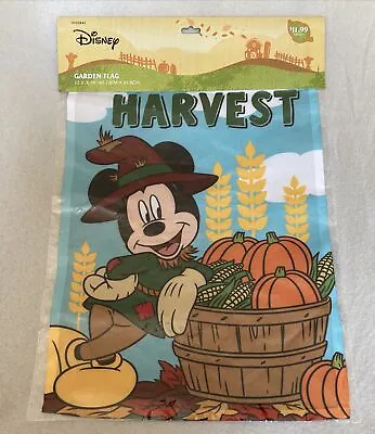 NEW ~ Disney Fall Harvest Mickey Mouse Garden Flag 12”x18” # 1796D • $8.72